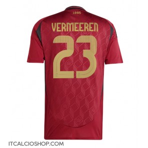 Belgio Arthur Vermeeren #23 Prima Maglia Europei 2024 Manica Corta